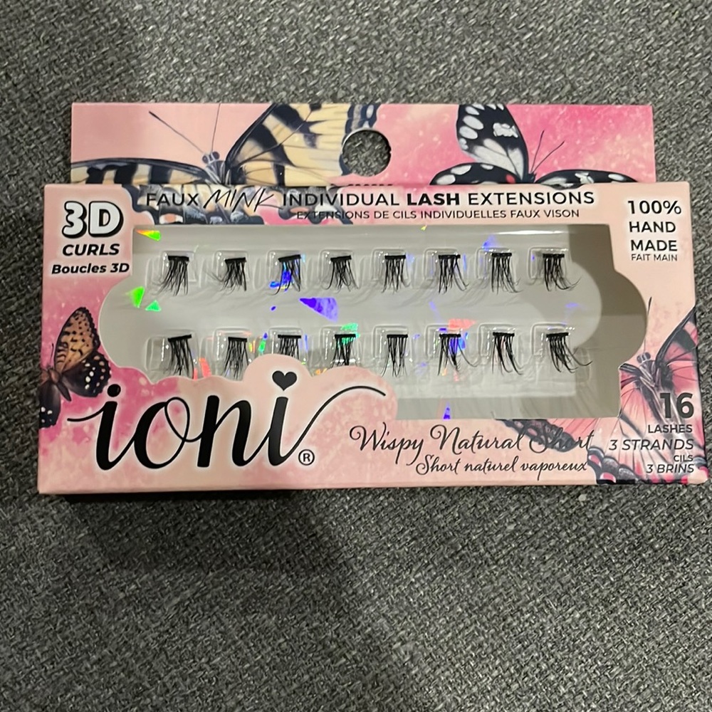 Ioni Handmade Customizable Reusable Lightweight Lashes Wispy Natural Short